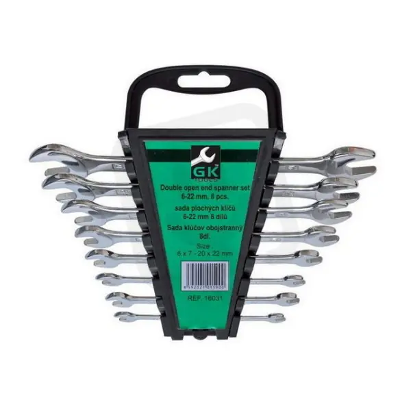 Víkendová Akce Sada plochých klíčů 6-22 mm 8 dílů chrom GK TOOLS P16031