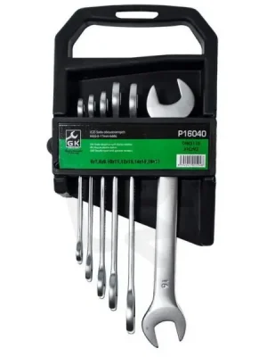 Sada plochých klíčů 6-17 mm 6 dílů matný chrom GK TOOLS P16040 Cenový Hit