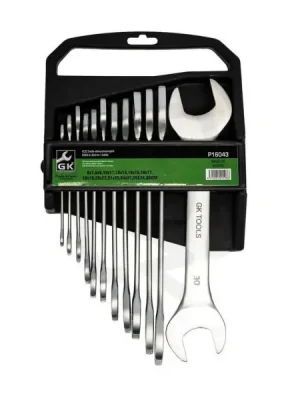 Super Cena Sada plochých klíčů 6-32 mm 12 dílů mat.chrom GK TOOLS P16043