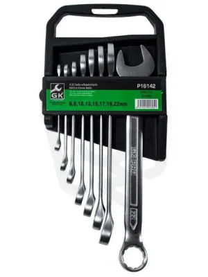 Omezená Nabídka Sada očkoplochých.klíčů 6-22 mm 8 dílů matný chrom GK TOOLS P16142