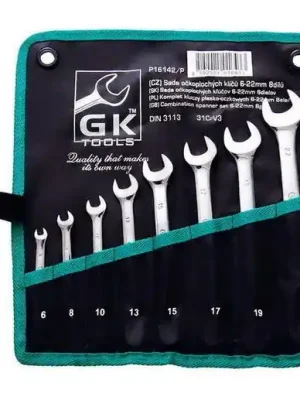 Sada očkoplochých klíčů 6-22 mm 8 dílů matný chrom-obal GK TOOLS P16142/P Cenová Bomba