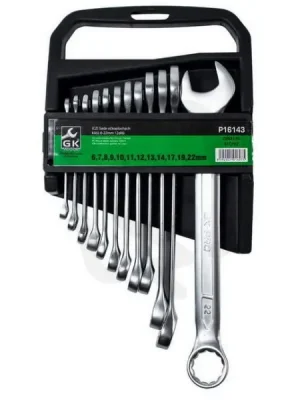 Sada očkoplochých klíčů 6-22 mm 12 dílů matný chrom GK TOOLS P16143 Speciální Cena