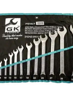 Sada očkoplochých klíčů 6-32 mm 12 dílů matný chrom-obal GK TOOLS P16144/P Nejprodávanější