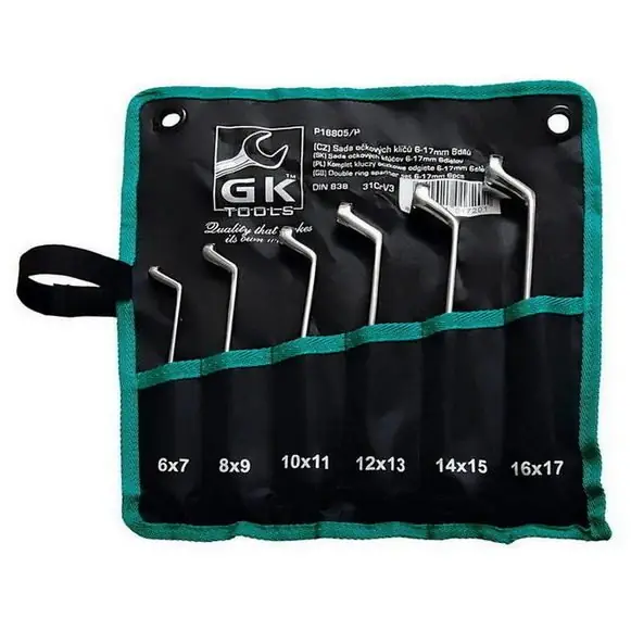 Sada očkových klíčů 6-17 mm 6 dílů chrom-obal GK TOOLS P16805/P Cenový Hit