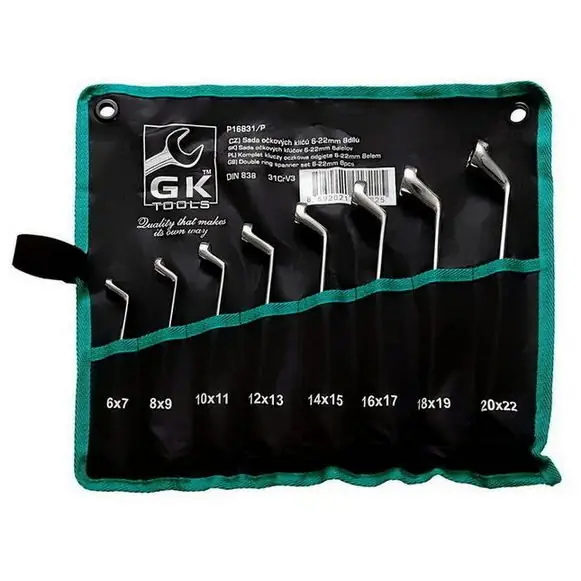 Sada očkových klíčů 6-22 mm 8 dílů chrom-obal GK TOOLS P16831/P Oblíbený