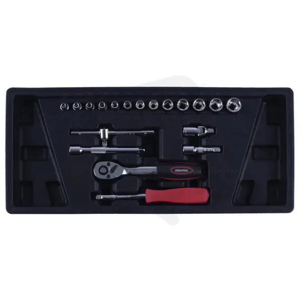 Sada hlavic šestihranných 1/4‘‘ 19 dílů STAVTOOL PWT105 Výprodej