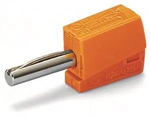 Banánkový konektor pro průměr zásuvky 4mm oranžová 1pól. WAGO 215-211 Oblíbený