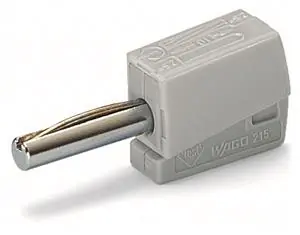 Banánkový konektor pro průměr zásuvky 4mm šedá 1pól. WAGO 215-811 Výhodná Nabídka