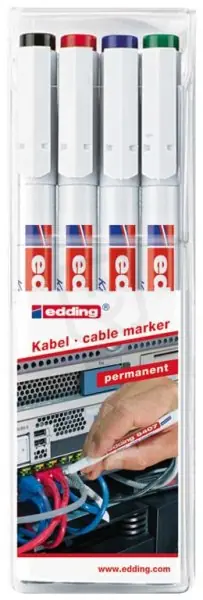 Sleva Permanentní pero na kabely s kulatým hrotem 0,3mm EDDING 8407 mix