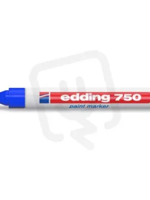 Permanentní pero, lakový popisovač s kulatým hrotem 2-4mm EDDING 750 modrá Vysoce Kvalitní