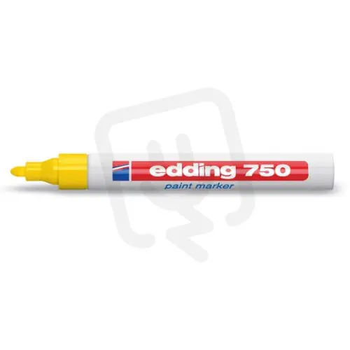 Permanentní pero, lakový popisovač s kulatým hrotem 2-4mm EDDING 750 žlutá Hit Sezóny