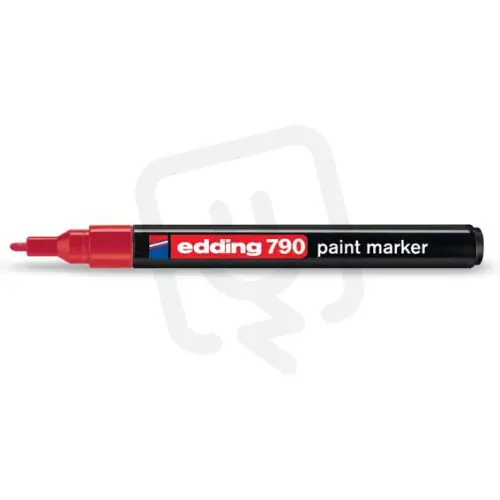 Permanentní pero, lakový popisovač s kulatým hrotem 2-4mm EDDING 790 rudá Sezónní Sleva