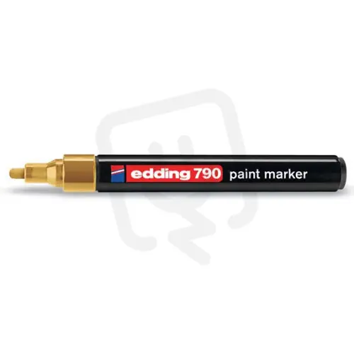 Ověřený Permanentní pero, lakový popisovač s kulatým hrotem 2-4mm EDDING 790 zlatá