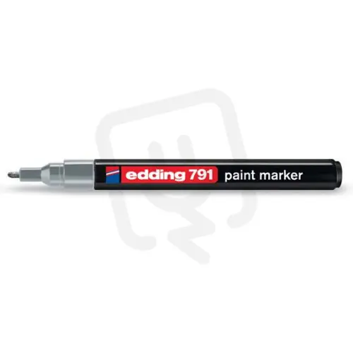 Permanentní pero, lakový popisovač s kulatým hrotem 1-2mm EDDING 791 stříbrná Přímo Od Výrobce