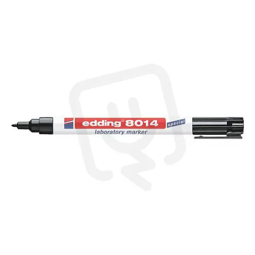 Permanentní pero s kulatým hrotem 1mm, popisovač na sklo EDDING 8014 černá Výprodej
