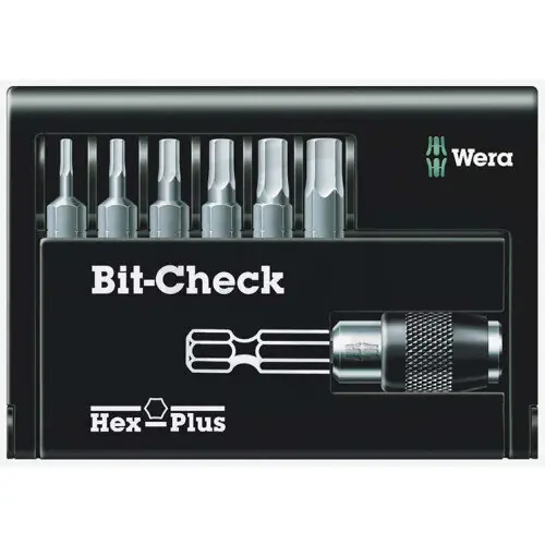 Ihned K Objednání Sada bitů WERA Hex-Plus s rychloupínacím držákem - 7 dílů WR 056168