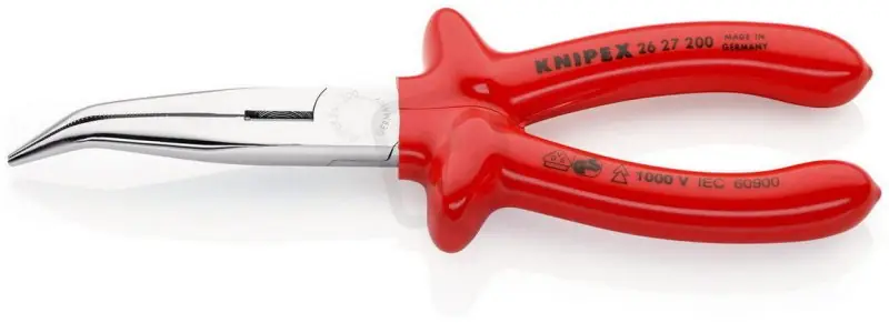 Speciální Cena Půlkulaté kleště s břity (úzké ploché kleště) 200 mm KNIPEX 26 27 200