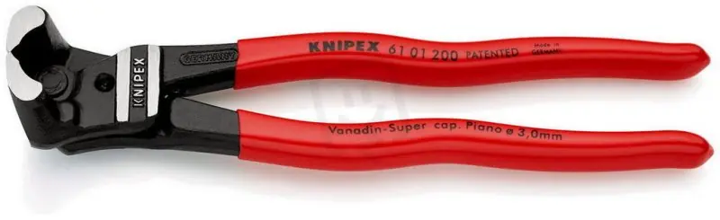 Tovární Cena Čelní pákové štípací kleště na čepy s velkým převodem 200 mm KNIPEX 61 01 200
