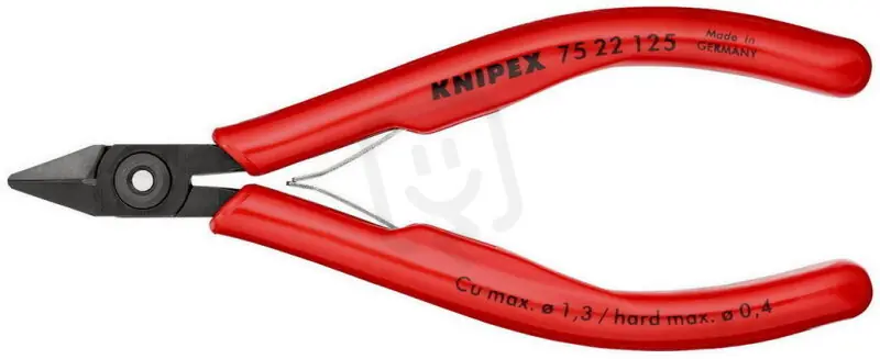 Boční štípací kleště pro elektroniku 125 mm KNIPEX 75 22 125 Autentický