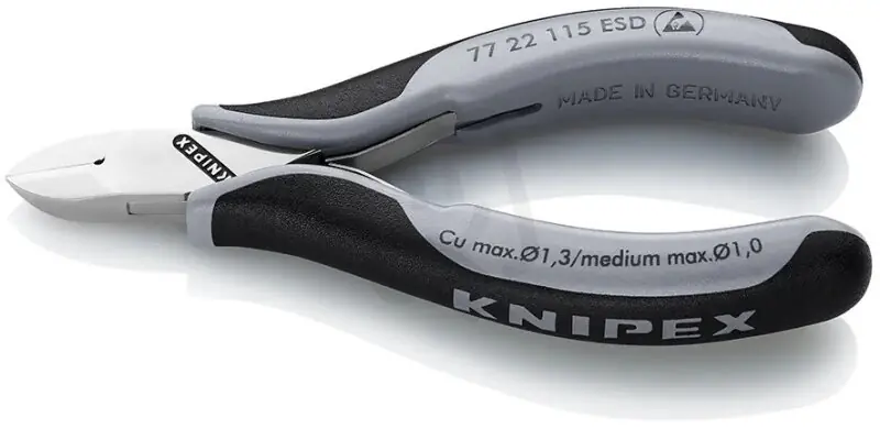 Super Cena Boční štípací kleště pro elektroniku ESD 115 mm KNIPEX 77 22 115 ESD