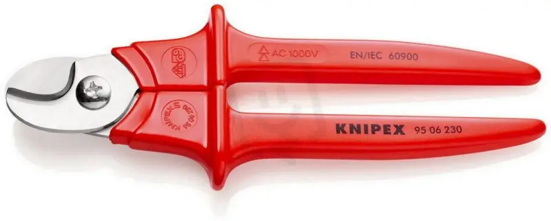 Kabelové nůžky Rukojeti přestříkány umělou hmotou 230 mm KNIPEX 95 06 230 Časově Omezené