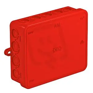 OBO A 18 HF RO Odbočné krabice bez svorkovnice 125x100x38 červená Polyetylén PE Expresní Doručení