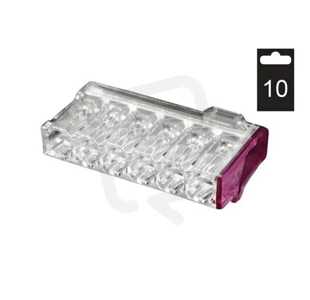 Aktuální Svorka krabicová mini. PC216-P/10 bezšroub. 6x 0,5-2 5 mm2 tran./fialová (10ks)
