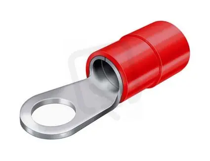 Oko izolované, průřez 35mm2/M10/šíře 18mm, izolace PA červená OI 35-M10/PA Časově Omezené