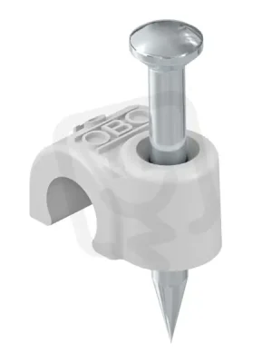 Oblíbený OBO 2005 18 LGR Příchytka ISO-Nagel-Clip, 5mm, L18, světle šedá Polypropylén, PP