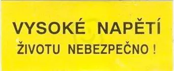 Značení č.51b Vysoké napětí 2,5x6cm Kup Teď