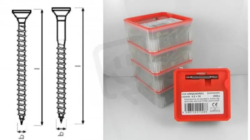 EASY DRIVE AQ191 Deskovrut 4,0 x 45 UQ ZnB Q - box 120ks Odeslání Ihned