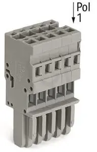 Výprodej Pružinová svorka CAGE CLAMP 4mm2 šedá 4pól. WAGO 769-104