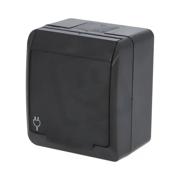 Zásuvka GALATEA IP44 2P+PE (černá) FAMATEL 5321-09 Must-Have