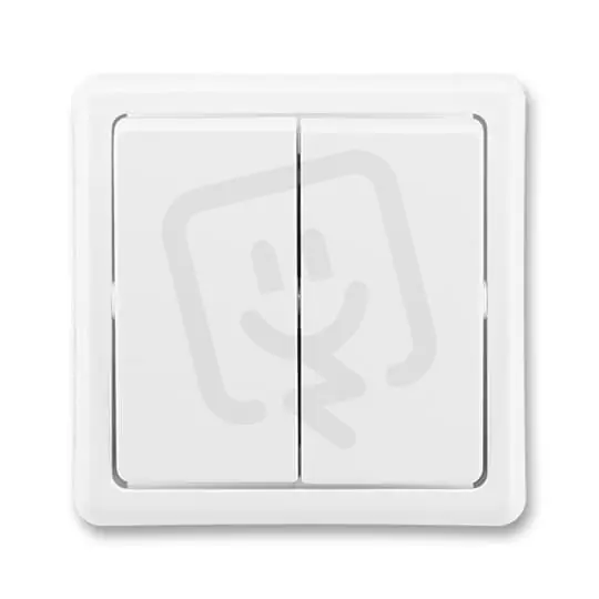 ABB CLASSIC Přepínač dvojitý střídavý řazení 6+6 jasně bílá 3553-52289 B1 Must-Have