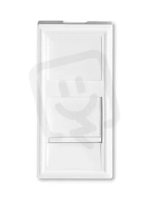Nová Kolekce ABB PROFIL 45 Modul zásuvkový 22,5x45 mm pro 1x RJ45 se záclonkou bílá 136811-1