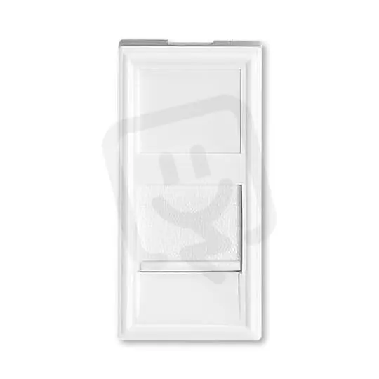 Nová Kolekce ABB PROFIL 45 Modul zásuvkový 22,5x45 mm pro 1x RJ45 se záclonkou bílá 136811-1