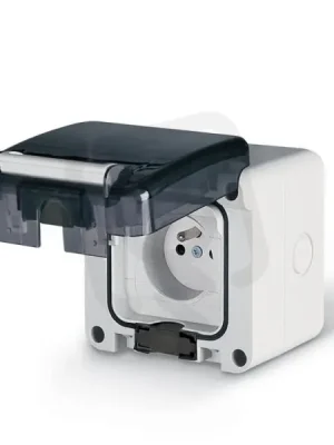 PROTECTA IP66 zásuvka jednoduchá 16A,250V pro montáž na omítku Nová Kolekce