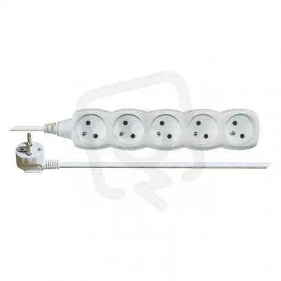 Prodlužovací kabel 5 m 5 zásuvek bílý PVC 1mm2 EMOS P0515 Koupit Online