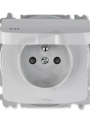 Speciální Cena Zásuvka ABB TANGO s ochranným kolíkem, s clonkami IP44 šedá 6619A-A06997 S