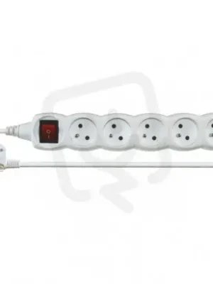Výhodná Nabídka Prodlužovací kabel 5 m 5 zásuvek s vypínačem bílý PVC 1mm2 EMOS P1515