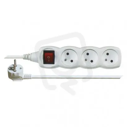 Prodlužovací kabel 2 m 3 zásuvky s vypínačem bílý PVC 1mm2 EMOS P1312 Objednat Nyní