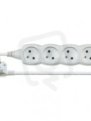 Víkendová Akce Prodlužovací kabel 5 m 4 zásuvky bílý PVC 1mm2 EMOS P0415