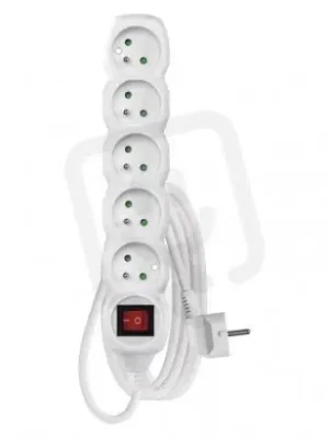 Novinka Prodlužovací kabel 3 m 5 zásuvek s vypínačem bílý PVC 1mm2 EMOS P1513