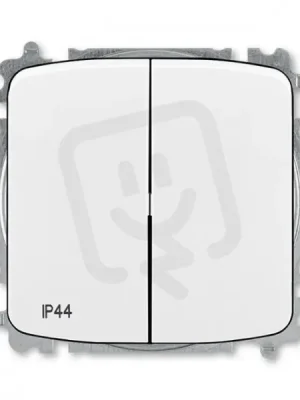 Must-Have ABB Tango Přepínač dvojitý střídavý ř. 6+6 IP44 bezšroubový bílá 3559A-A52940 B