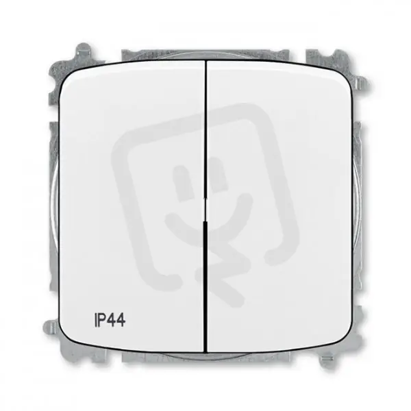 Must-Have ABB Tango Přepínač dvojitý střídavý ř. 6+6 IP44 bezšroubový bílá 3559A-A52940 B