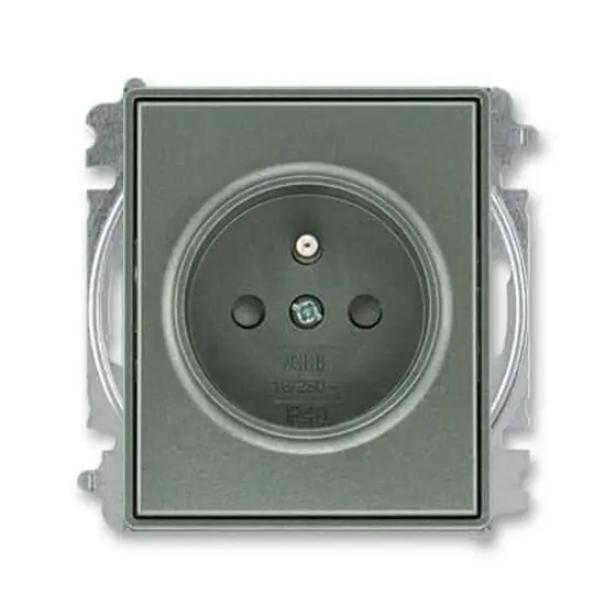 Ihned K Objednání Zásuvka ABB TIME s ochranným kolíkem, s clonkami antracitová 6619E-A06357 34