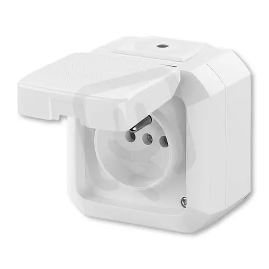 Zásuvka ABB VARIANT s ochranným kolíkem s víčkem IP54 bílá 5519N-C02510 B Kup Teď