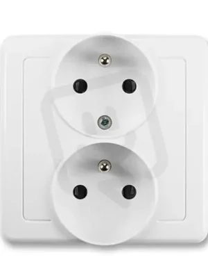 Dvojzásuvka ABB SWING s ochrannými kolíky jasně bílá 5512G-C02249 B1 Kup Teď