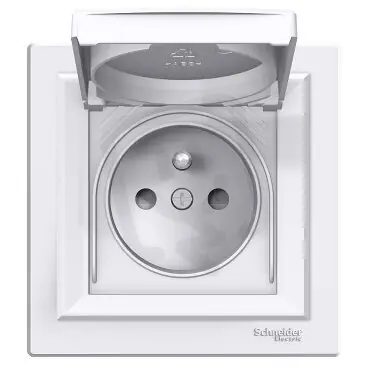 Přímo Od Výrobce ASFORA Zásuvka 2P+PE 250V 16A, clonky, IP44, bílá SCHNEIDER EPH2800621