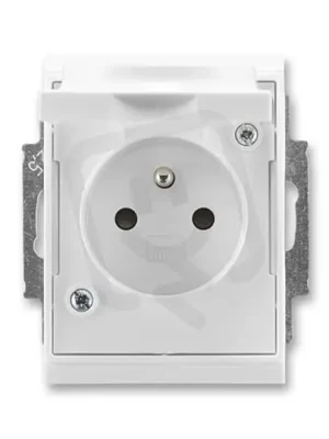 Zásuvka ABB ELEMENT/TIME s ochr. kolíkem clonky IP44 bílá/bílá 5518E-A02999 03 Levný